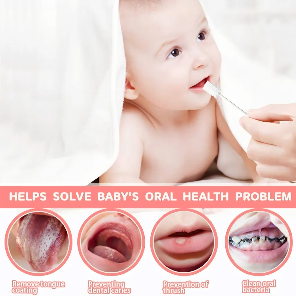 EASICUTI Baby Tongue Cleaner, 17Pcs Disposable Infant Toothbrush, Free 1 Finger
